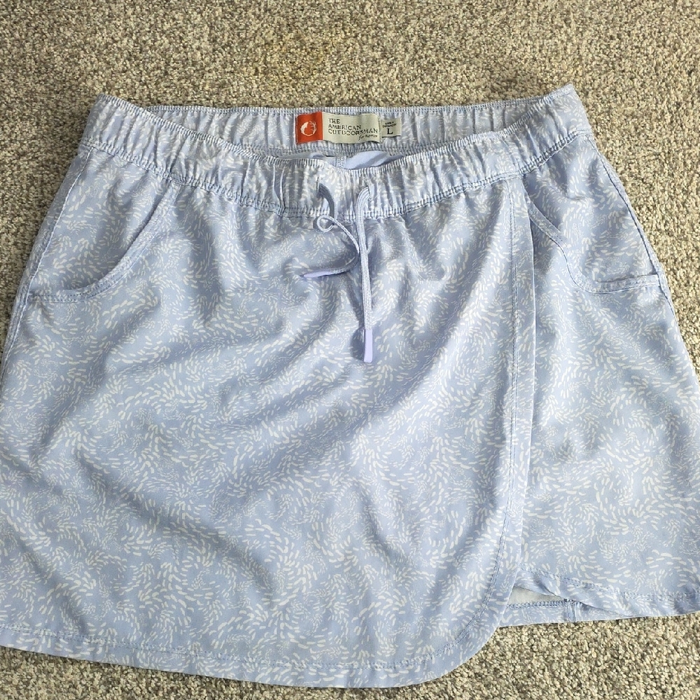 Light Blue Patterned Skirt